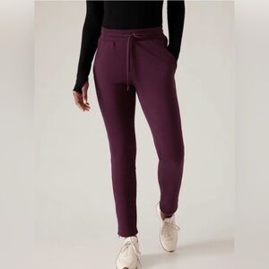 20. Athleta Size XL Cozy Karma Zip Pant Spiced Cabernet (28”)